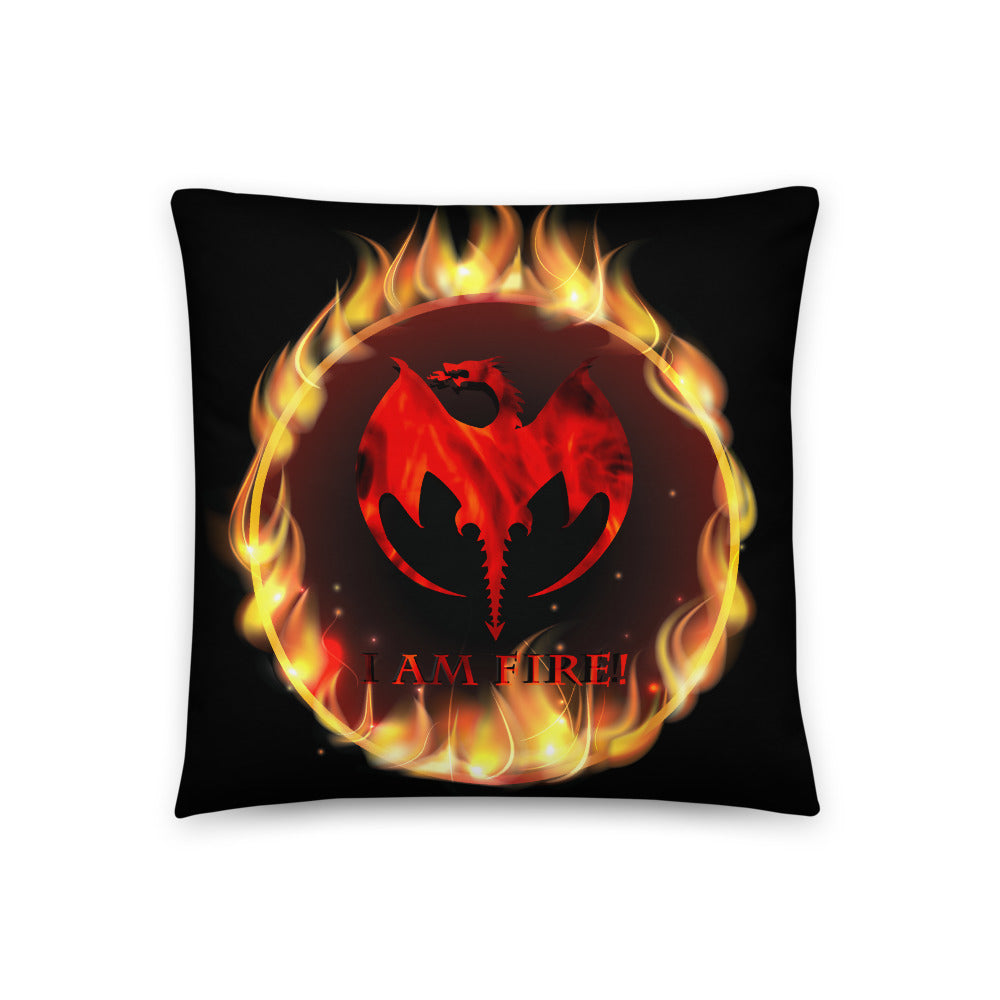 I AM Fire! Square 18 X 18 Pillow