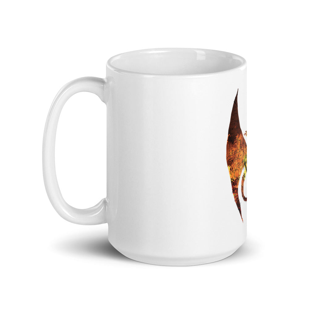 FIRE!~ White glossy mug